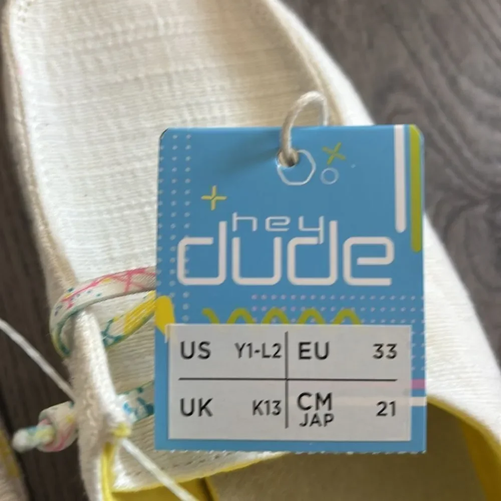 Hey dude  Kids White Moccasins